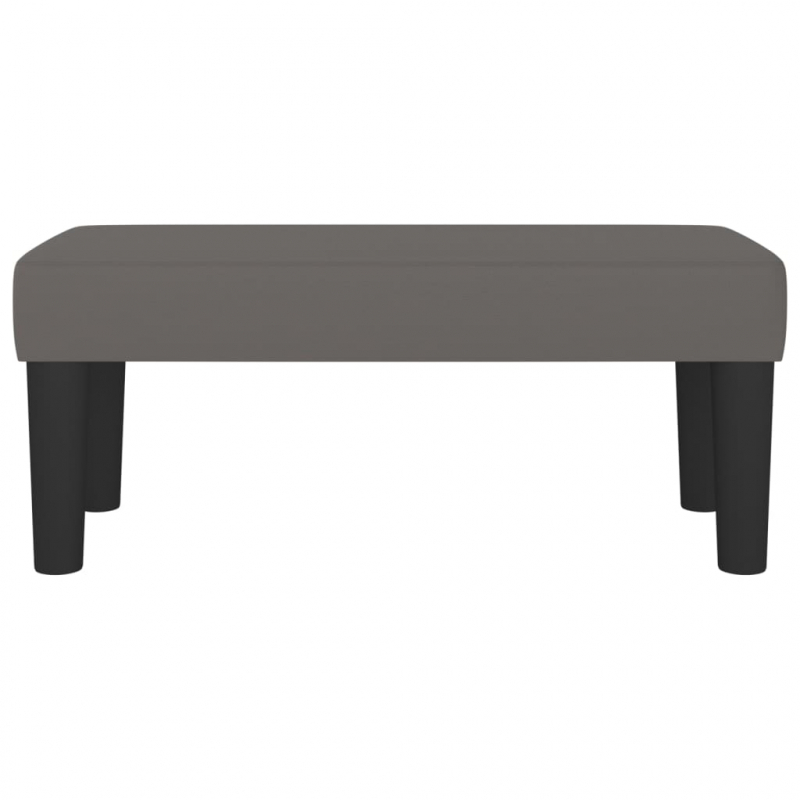 Sitzbank Grau 70x30x30 cm Kunstleder