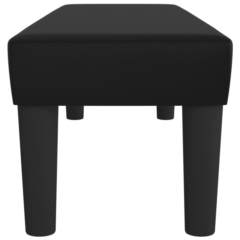 Sitzbank Schwarz 100x30x30 cm Kunstleder