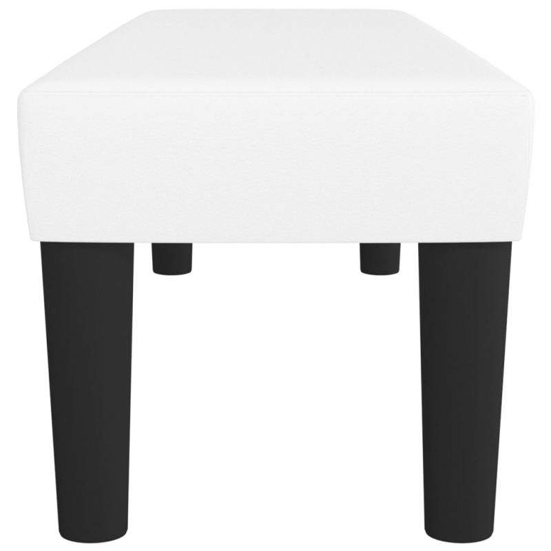 Sitzbank Weiß 100x30x30 cm Kunstleder