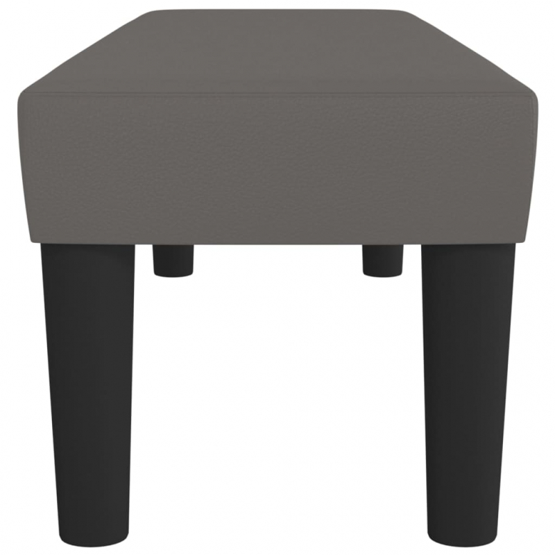 Sitzbank Grau 100x30x30 cm Kunstleder