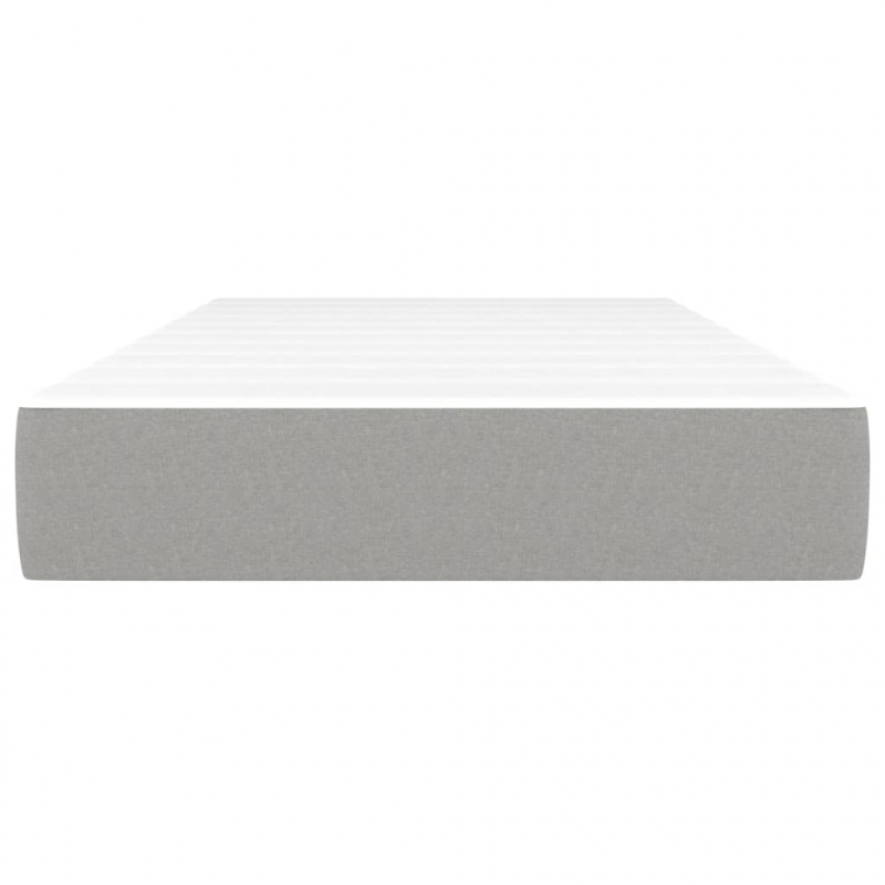Taschenfederkernmatratze Hellgrau 90x190x20 cm Stoff