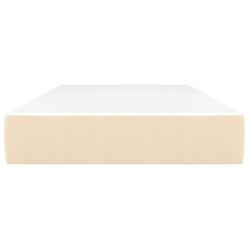 Taschenfederkernmatratze Creme 90x190x20 cm Stoff