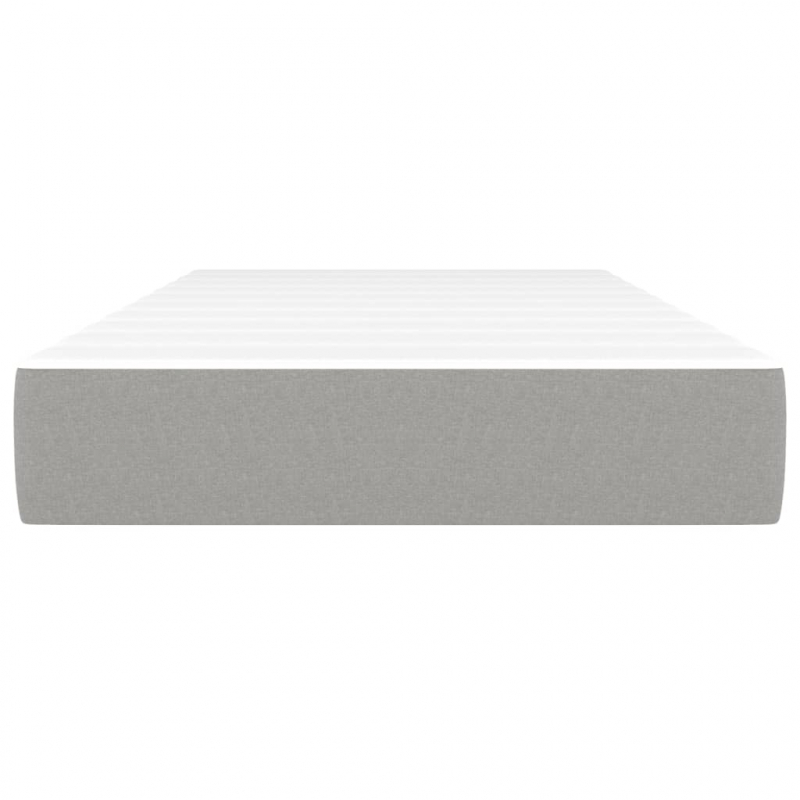 Taschenfederkernmatratze Hellgrau 90x200x20 cm Stoff