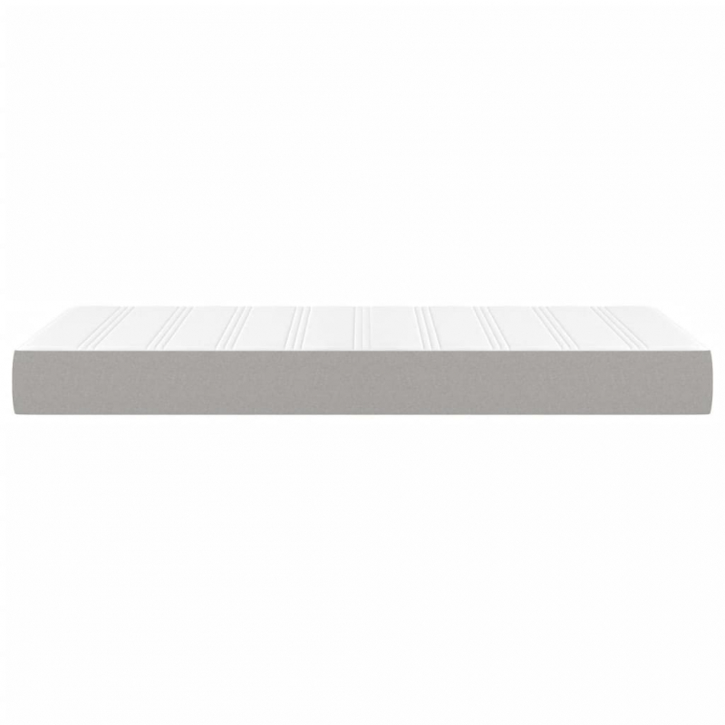 Taschenfederkernmatratze Hellgrau 90x200x20 cm Stoff