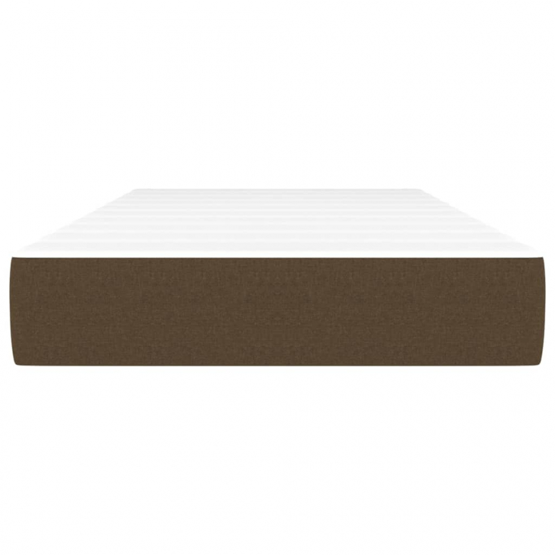 Taschenfederkernmatratze Dunkelbraun 100x200x20 cm Stoff
