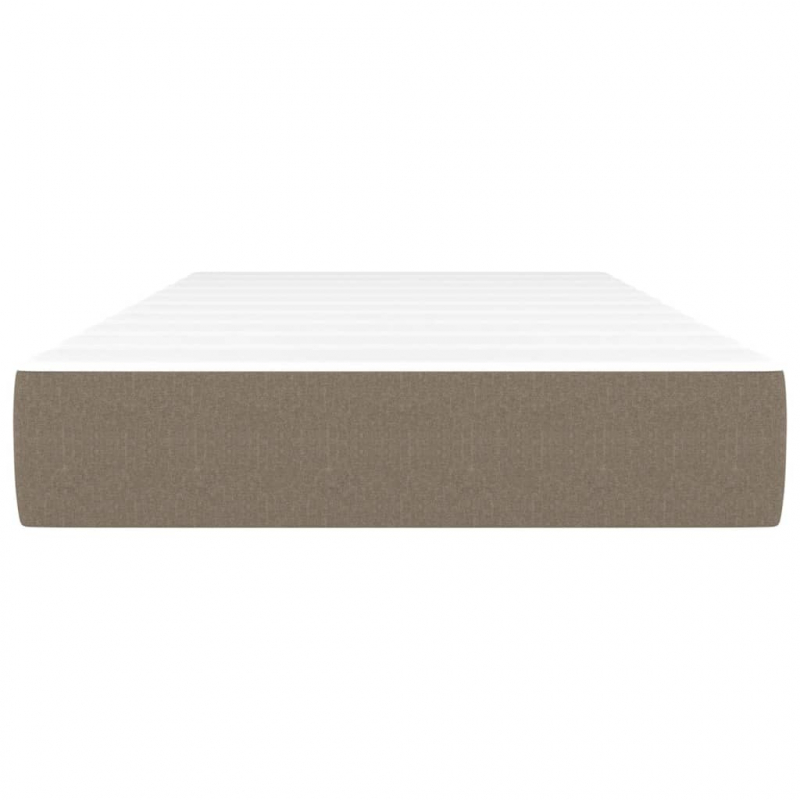 Taschenfederkernmatratze Taupe 100x200x20 cm Stoff