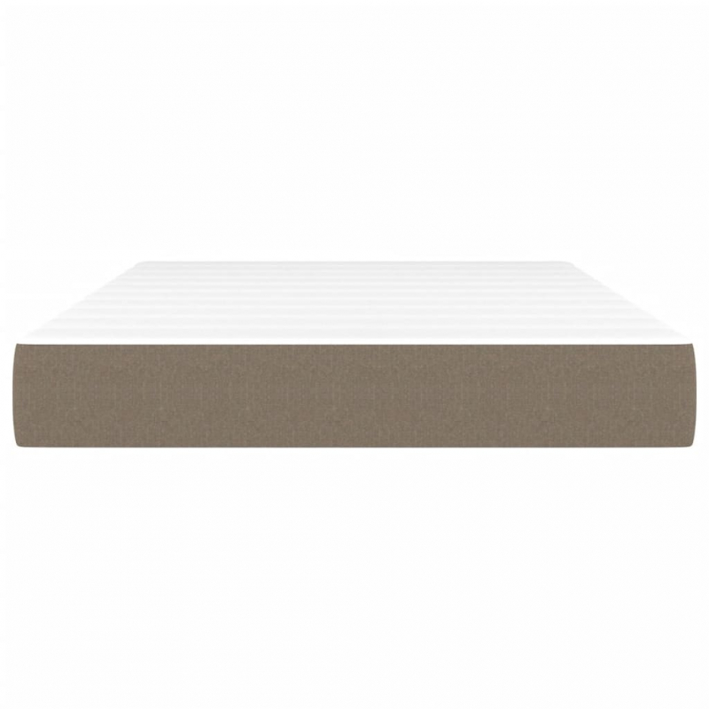 Taschenfederkernmatratze Taupe 120x200x20 cm Stoff