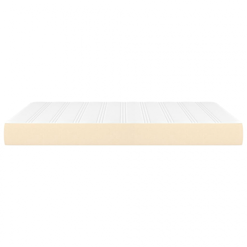 Taschenfederkernmatratze Creme 140x190x20 cm Stoff