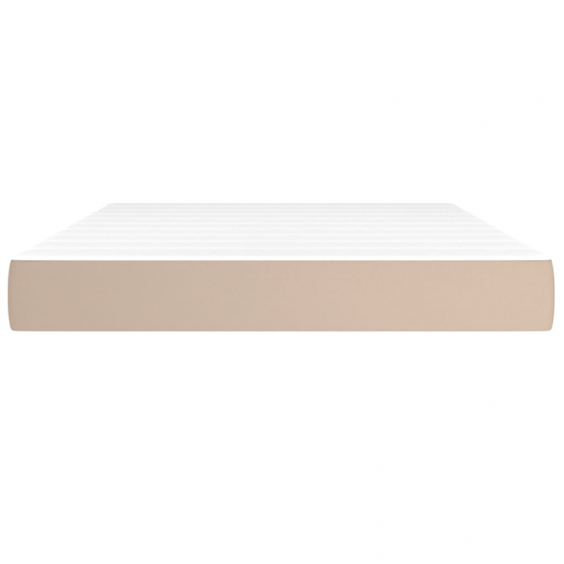 Taschenfederkernmatratze Cappuccino 140x200x20 cm Kunstleder