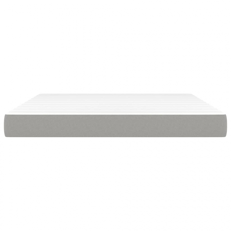 Taschenfederkernmatratze Hellgrau 160x200x20 cm Stoff