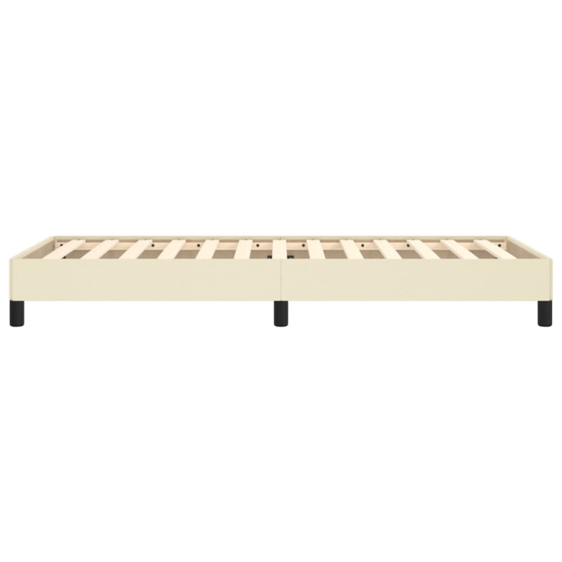 Bettgestell Creme 80x200 cm Kunstleder