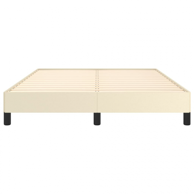 Bettgestell Creme 140x200 cm Kunstleder