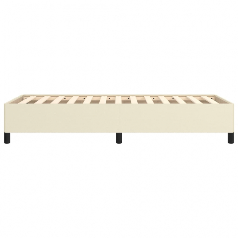 Bettgestell Creme 90x190 cm Kunstleder