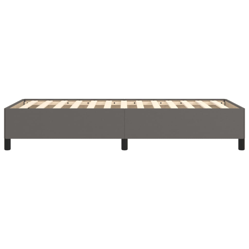 Bettgestell Grau 90x190 cm Kunstleder