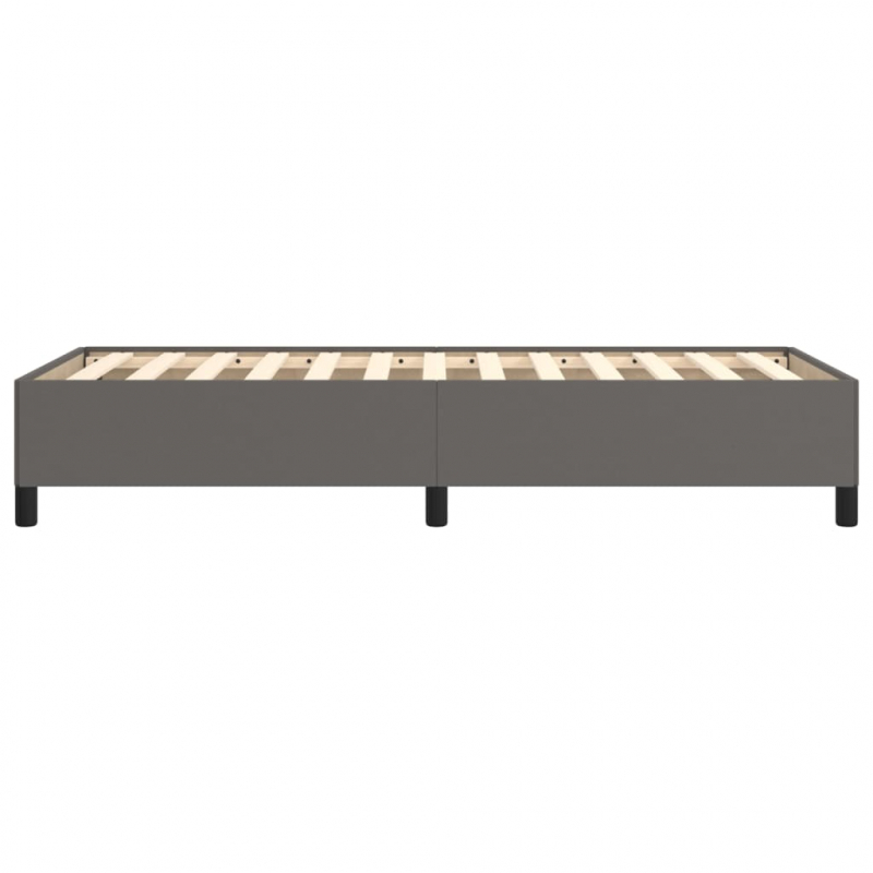 Bettgestell Grau 100x200 cm Kunstleder