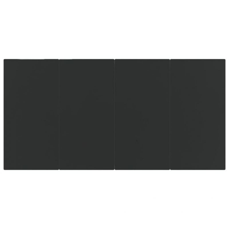 Garten-Esstisch Schwarz 160x80x74 cm Stahl und Hartglas