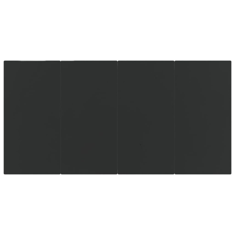 Garten-Esstisch Schwarz 160x80x74 cm Stahl und Hartglas