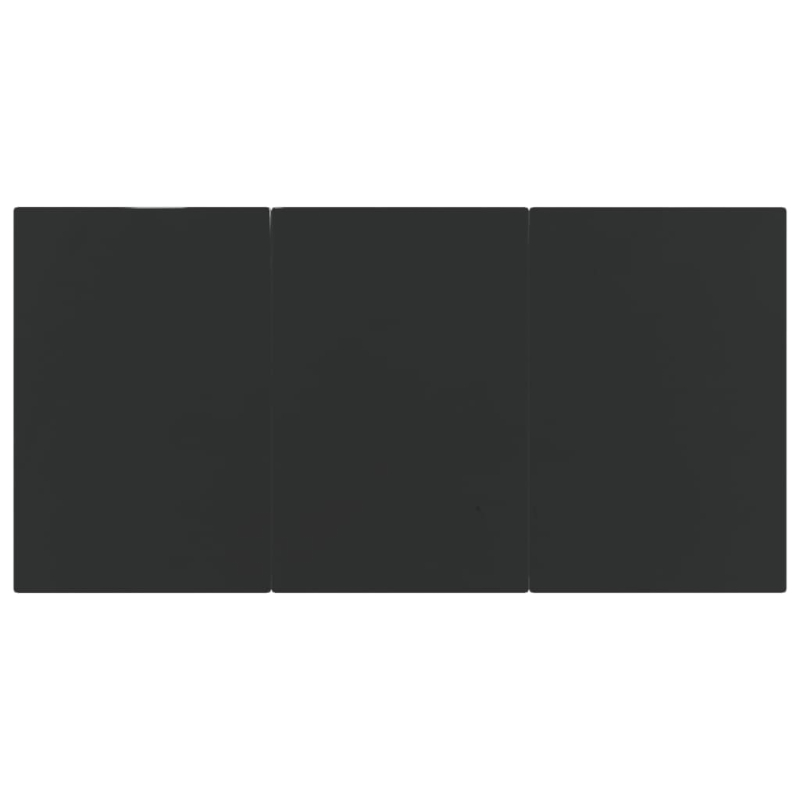 Garten-Esstisch Schwarz 200x100x74 cm Stahl und Hartglas