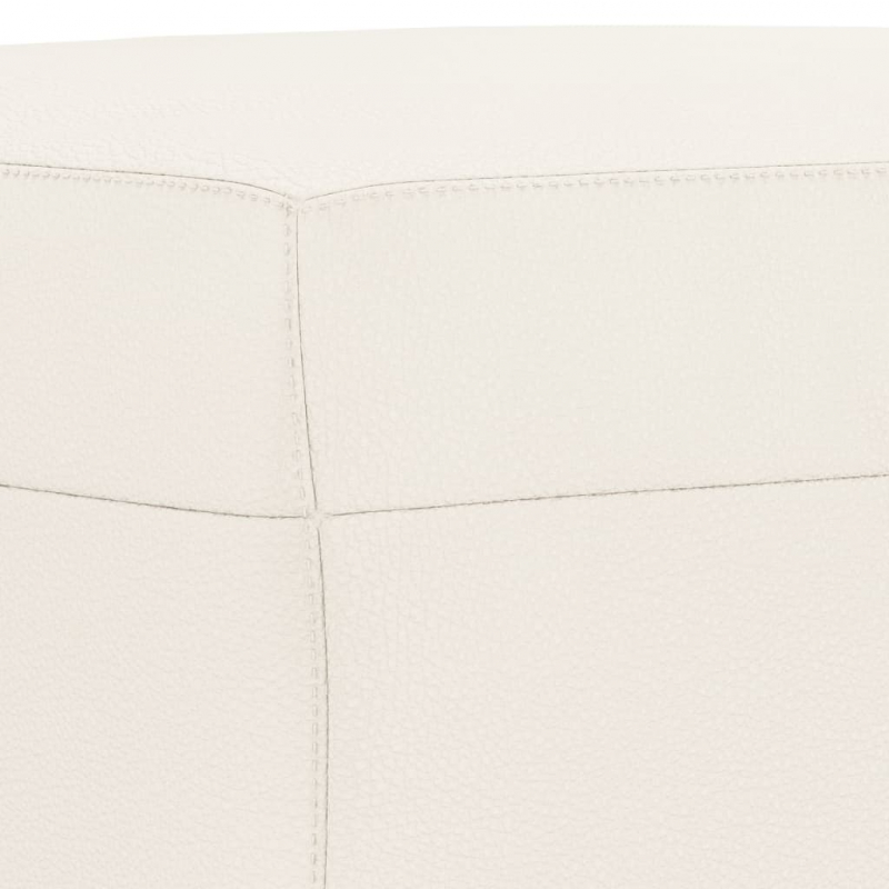 Fußhocker Creme 60x50x41 cm Kunstleder
