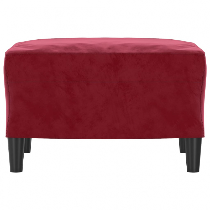 Fußhocker Weinrot 60x50x41 cm Samt