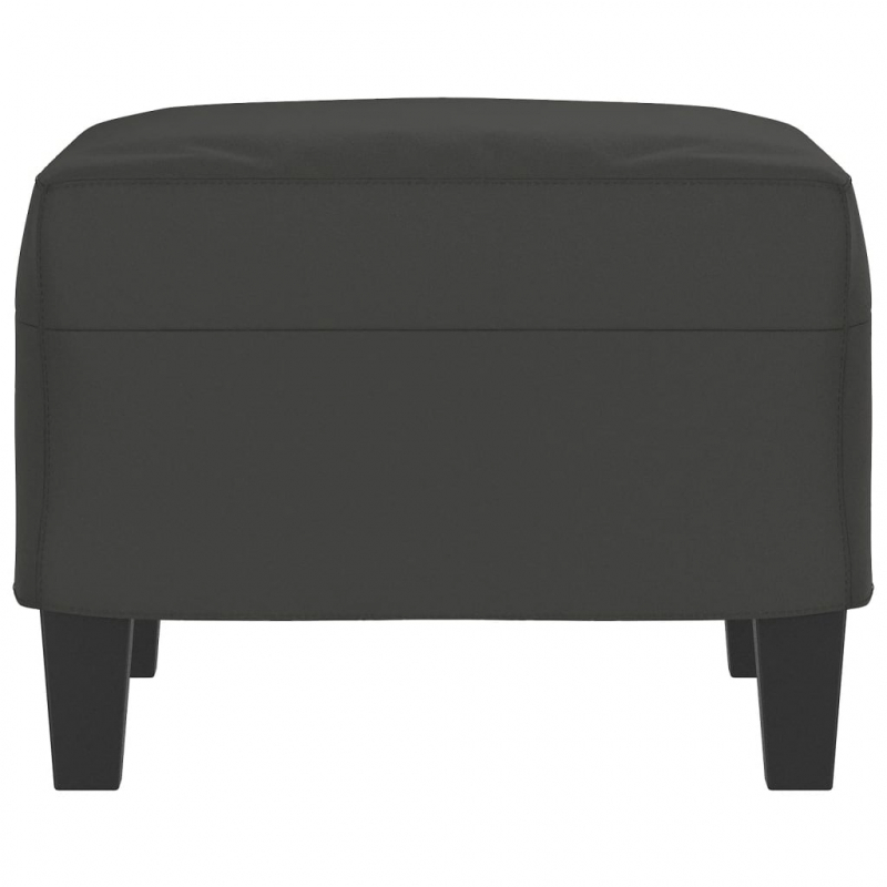 Fußhocker Dunkelgrau 60x50x41 cm Mikrofasergewebe