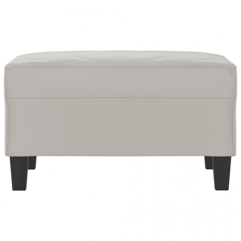 Fußhocker Hellgrau 70x55x41 cm Mikrofasergewebe