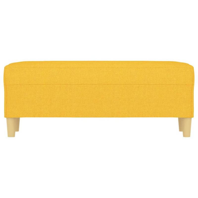 Sitzbank Hellgelb 100x35x41 cm Stoff