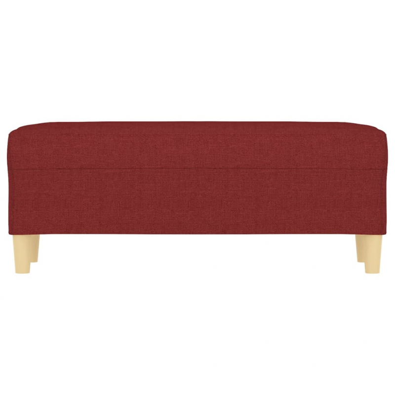 Sitzbank Weinrot 100x35x41 cm Stoff