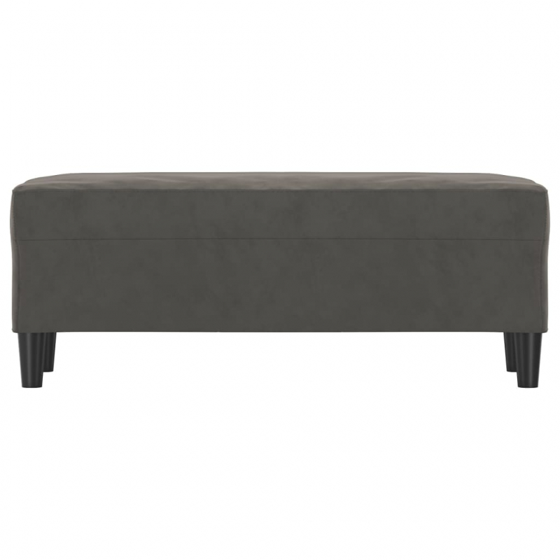 Sitzbank Dunkelgrau 100x35x41 cm Samt