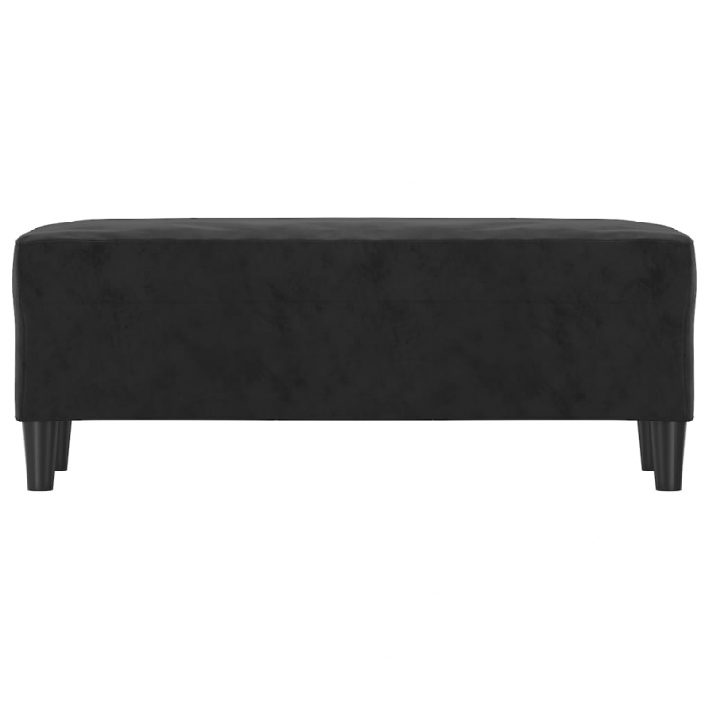 Sitzbank Schwarz 100x35x41 cm Samt