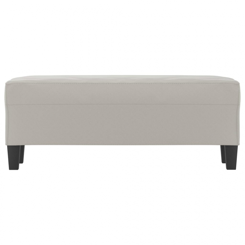 Sitzbank Hellgrau 100x35x41 cm Mikrofasergewebe