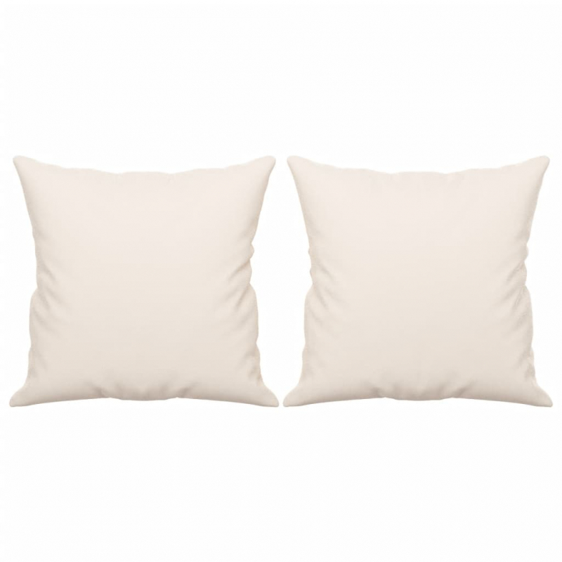 Zierkissen 2 Stk. Beige 40x40 cm Mikrofasergewebe