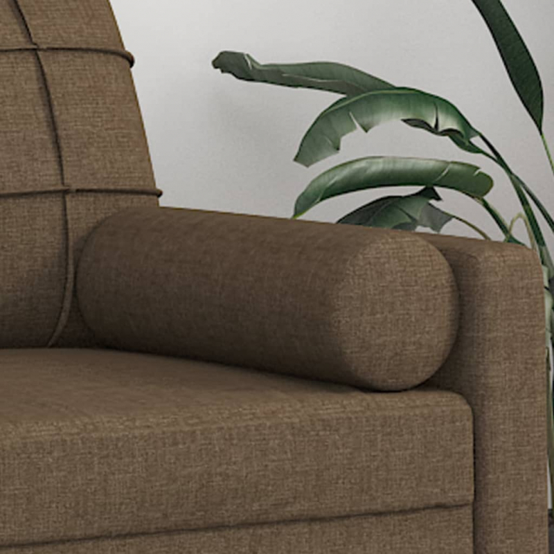 Zierkissen 2 Stk. Braun Ø15x50 cm Stoff