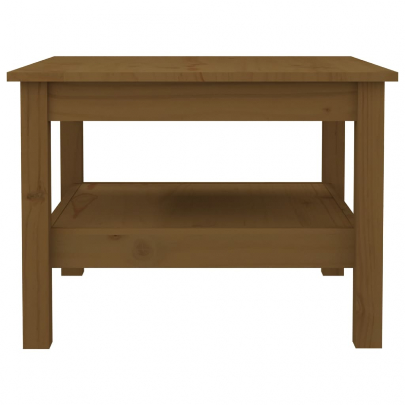 Couchtisch Honigbraun 55x55x40 cm Massivholz Kiefer
