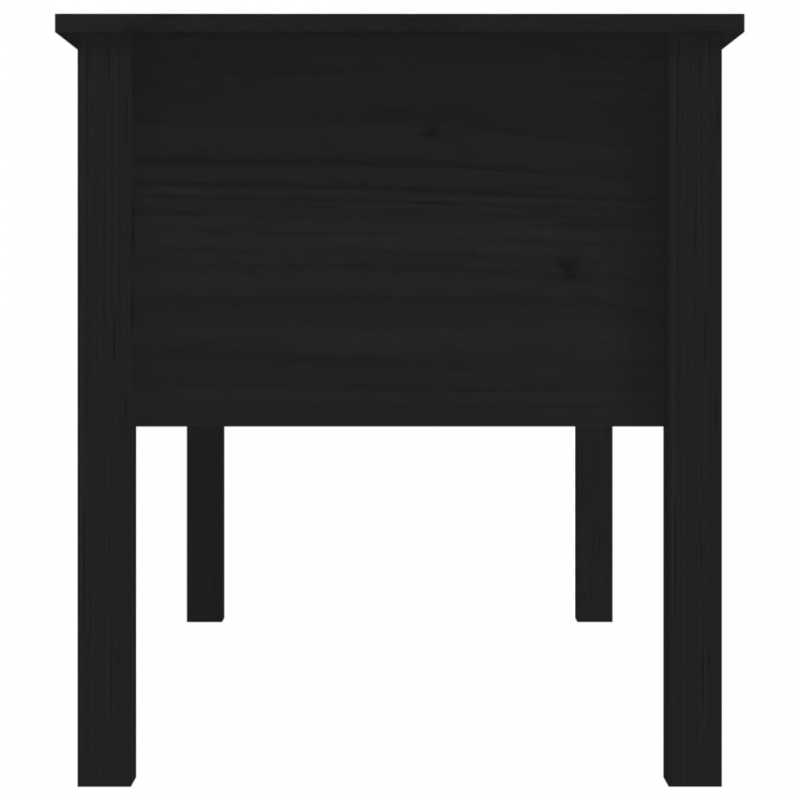 Couchtisch Schwarz 102x49x55 cm Massivholz Kiefer