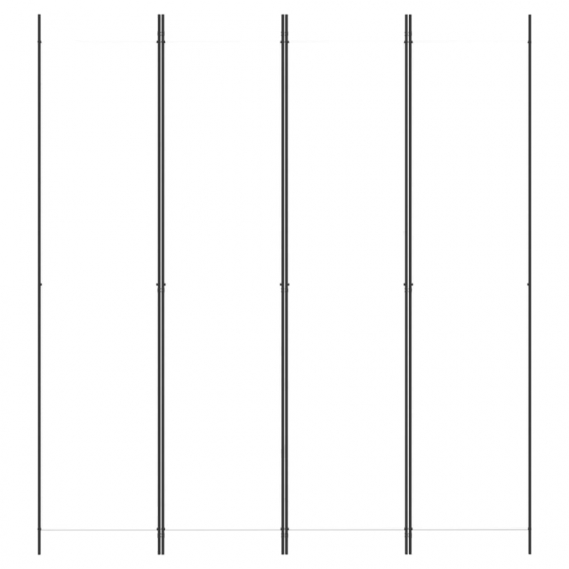 4-tlg. Paravent Weiß 200x220 cm Stoff