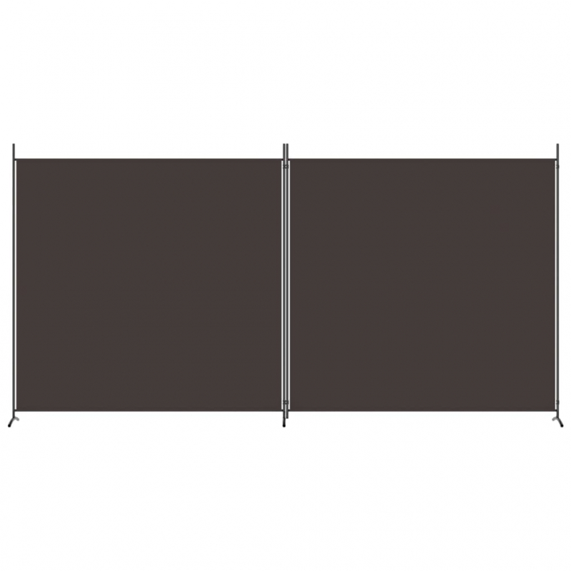 2-tlg. Paravent Braun 348x180 cm Stoff