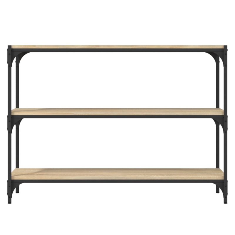 Bücherregal Sonoma-Eiche 100x33x70,5 cm Holzwerkstoff und Stahl