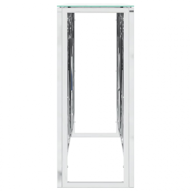 Konsolentisch Silbern 110x30x70 cm Edelstahl und Glas