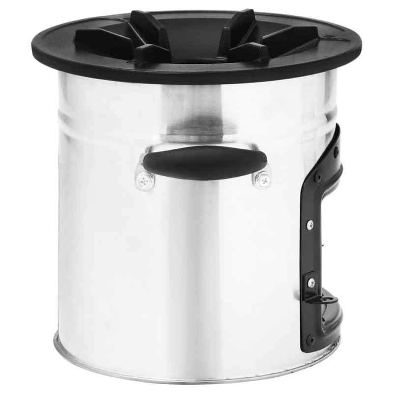 Camping-Ofen Silbern 45,5x33x25,5 cm Edelstahl