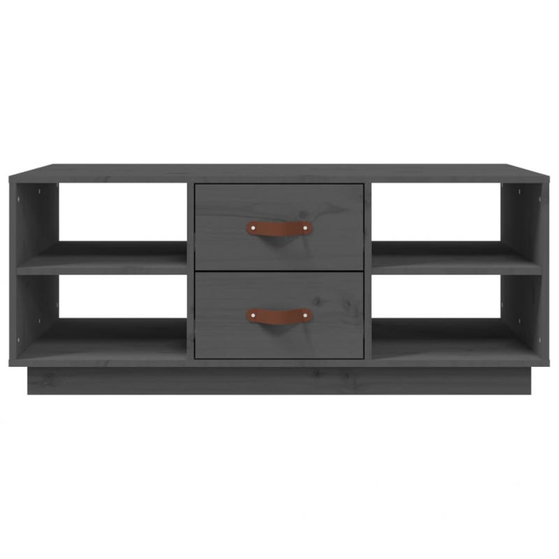 Couchtisch Grau 100x50x41 cm Massivholz Kiefer