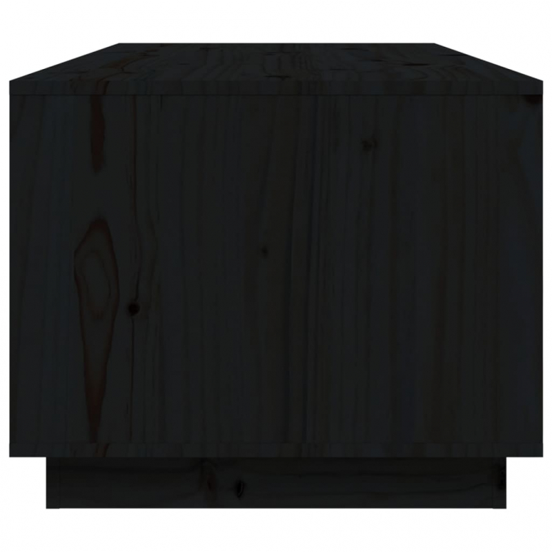 Couchtisch Schwarz 100x50x41 cm Massivholz Kiefer