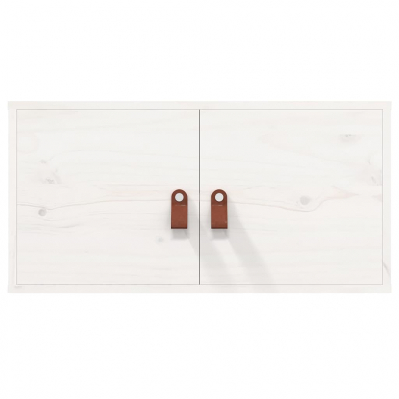 Wandschrank Weiß 60x30x30 cm Massivholz Kiefer