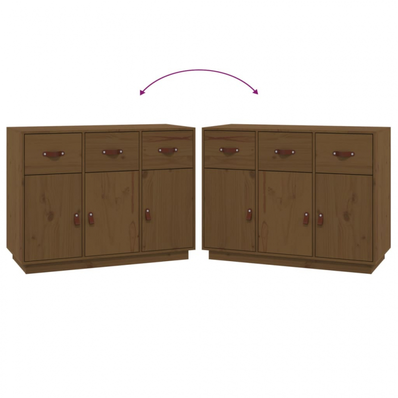 Sideboard Honigbraun 100x40x75 cm Massivholz Kiefer