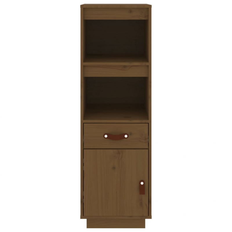 Highboard Honigbraun 34x40x108,5 cm Massivholz Kiefer