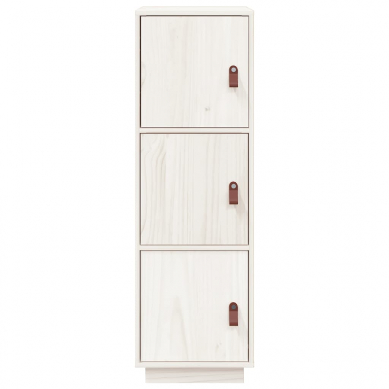 Highboard Weiß 34x40x108,5 cm Massivholz Kiefer