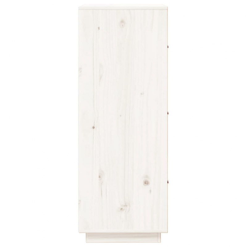 Highboard Weiß 34x40x108,5 cm Massivholz Kiefer