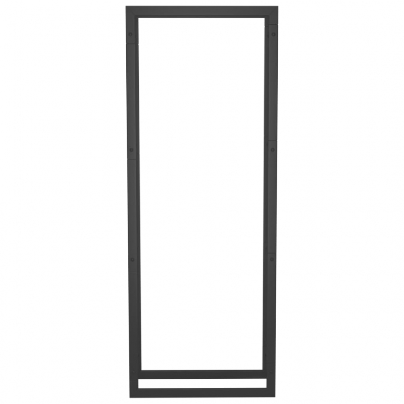 Brennholzregal Mattschwarz 50x28x132 cm Stahl