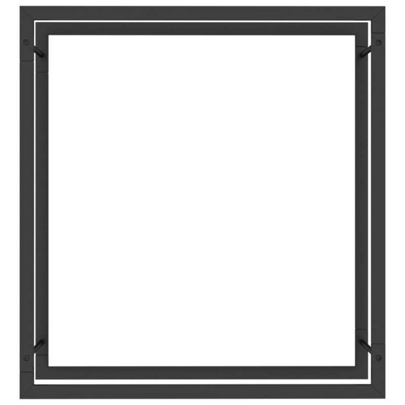 Brennholzregal Mattschwarz 80x28x86 cm Stahl