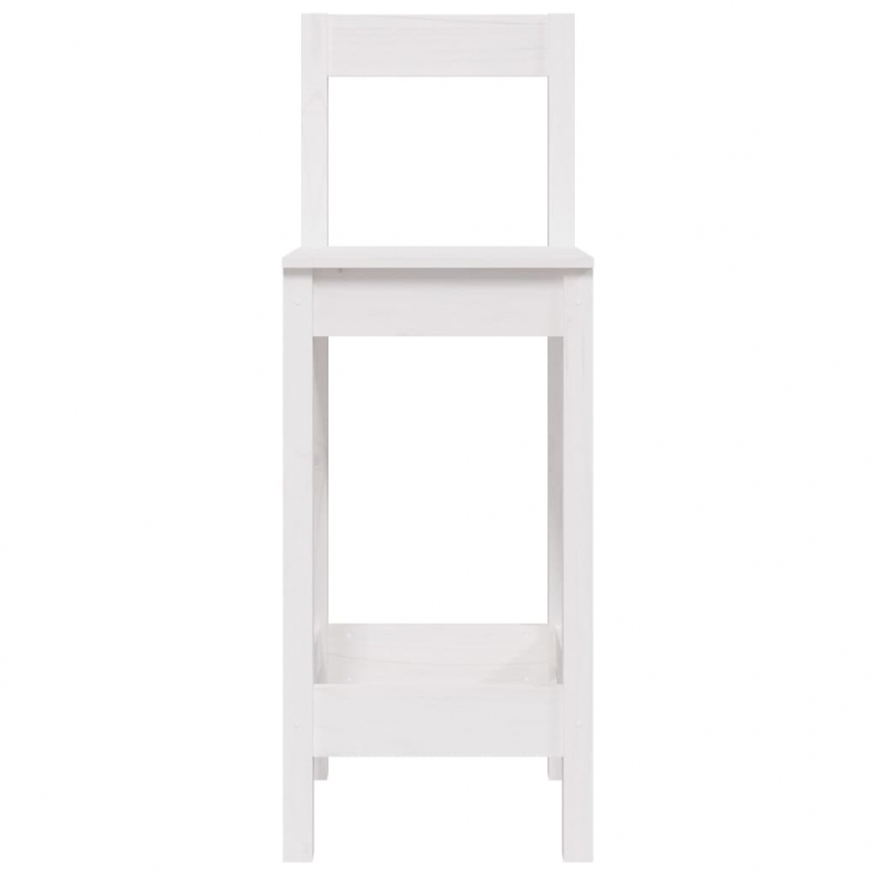 Barstühle 2 Stk. Weiß 40x41,5x112 cm Massivholz Kiefer